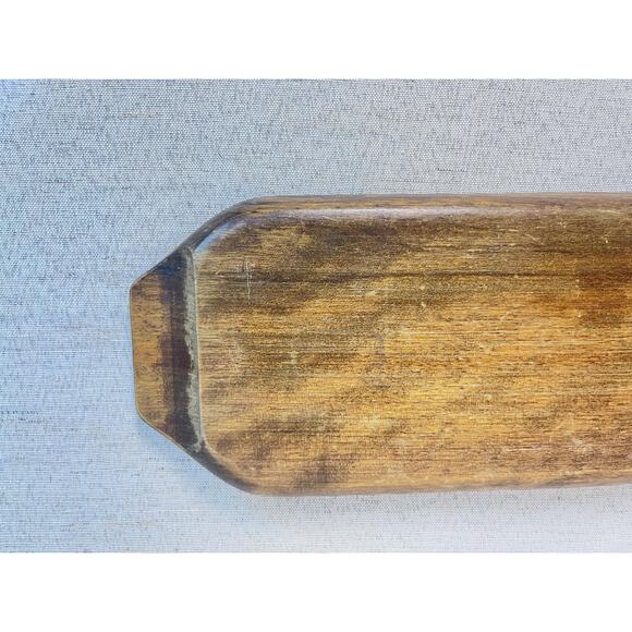 Vintage Wooden Serving Tray | Rustic Wood Catchall | Mid-Century Style - Picture 7 of 7